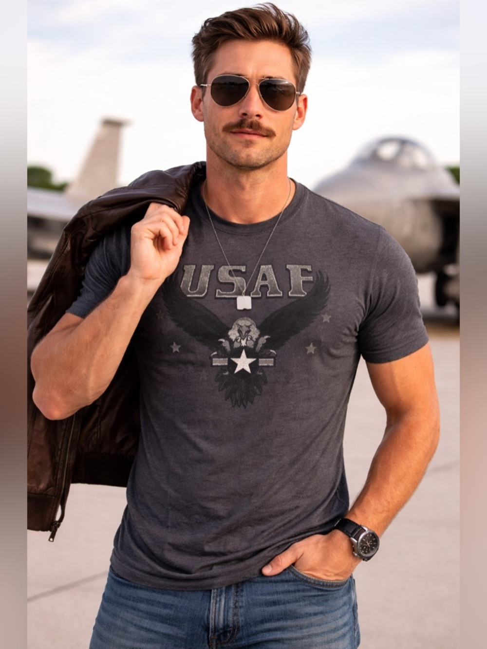 NWT USAF Gray Graphic T-Shirt
